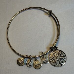Alex and Ani Silver Charm Bracelet with Snowflake